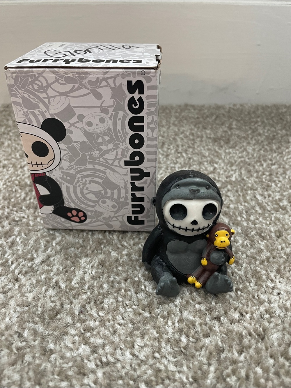 Furrybones Skeleton in Gorilla Costume Figurine